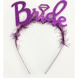Hace Bazaar Mor Renk Bekarlığa Veda Italik Yazı Alyanslı Bride Taç (K95)