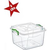 Hace Bazaar Şeffaf Saklama Kutusu 6 Litre - Renkli - standart