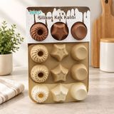 Hace Bazaar Silikon Muffin Kek Kalıbı Desenli -Hcb - 1 - Renkli