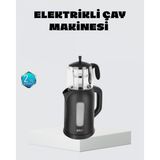 Hace Bazaar Sinbo Elektrikli Çay Makinesi 1.7 L Su Isıtıcı ve Cam Demlikli Güvenli Kullanım - Renkli