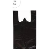 Hace Bazaar Siyah Atlet Poşet Orta Boy 29X50 cm Takriben 850 Adet 10 kg - standart