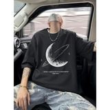 Hace Bazaar Siyah Tişört Grafik Genç Emo Vintage Gotik Rahat Büyük Beden Kısa Kollu Tişört- Siyah - - 2XL