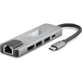 Hace Bazaar Type-C 3.0 Hub Pd Hdmı 4K 30Hz Lan 100M 5 Port 5 Gbps Gri HDX7831