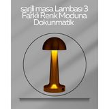 Hace Bazaar USB Şarjlı Dokunmatik LED Masa Lambası – 3 Renk Modu & Dimmer - 1 - Çok Renkli