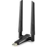 Hace Bazaar USB Wıfı Adaptor 2.4ghz&5ghz AIC8800D AX1800 Wifi6 Siyah UAX04