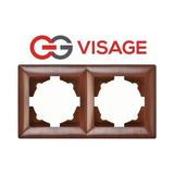 Hace Bazaar Visage Amazon Ceviz 2 Li Çerçeve - Priz ve Anahtar Için Uyumlu Çerçeve - 1 Adet