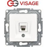 Hace Bazaar Visage Beyaz Telefon Prizi (Cat3) Çerçevesiz - Priz ve Anahtar Için Uyumlu Çerçeve - 1 Adet