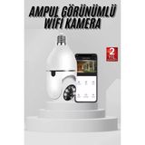 Hace Bazaar Wifi Güvenlik Kamerası 360 Derece Dönebilen Harekete Duyarlı Gece Görüşlü Ampul