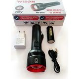 Hace Bazaar Wıson WS-5572 20W Uzun Menzilli Şarjlı Metal El Feneri (K95) - 1 - Renkli