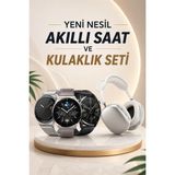 Hace Bazaar Yeni Nesil Sesli Görüşme Akıllı Saat ve Powerbank Çoklu Şarj Girişli Bluetooth Kulaklık Nabız Ölçer - Çok Renkli