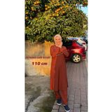 haceryılmaz Kiremit Soft Licralı 110 Cm Tesettür Takım