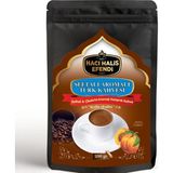 Hacı Halis Efendi Şeftali ve Çikolata Aromalı Türk Kahvesi 200 gr Yumuşak Içimli Doypack - Öğütülmüş - 1 Adet