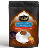 Hacı Halis Efendi Şeftali ve Çikolata Aromalı Türk Kahvesi 200 gr Yumuşak İçimli Doypack