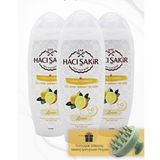 Hacı Şakir 3x500 ml Limon 2si 1 Arada Şampuan ve Yeşil Şampuan Fırçası