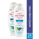 Hacı Şakir Çabuk Kepeklenen Saçlar Adaçayı Besleyici 2x500 ml Şampuan