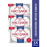 Hacı Şakir Doğal Saf Geleneksel 3x150 gr Beyaz Sabun