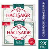 Hacı Şakir Geleneksel Beyaz Sabun 2×800 gr Doğal İçeriklerle Cilt Temizliği