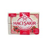 Hacı Şakir Gül Sabunu Saf Malzeme ile Temizleyici Etki 4x150 gr Beyaz Renk