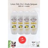 Hacı Şakir Limon 2'si 1 Arada Kepeğe Karşı 4x500 ml Rosie Şampuan