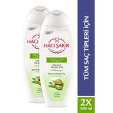 Hacı Şakir Tüm Saç Tipleri Zeytinyağı 2x500 ml Şampuan