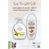 Hacı Şakir Zeytinyağlı Sıvı Sabun 300 Ml, Bademli Şampuan 500 ml ve Rosıe - 1