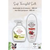Hacı Şakir Zeytinyağlı Sıvı Sabun 300 Ml, Narlı Şampuan 500 ml ve Rosıe - 1