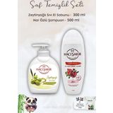 Hacı Şakir Zeytinyağlı Sıvı Sabun 300 ml, Narlı Şampuan 500 ml ve ROSIE