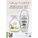 Hacı Şakir Zeytinyağlı Sıvı Sabun 300 Ml, Zeytinyağlı Şampuan 500 ml ve Rosıe - 1