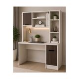 hacıbekiroğlu Nova MDF Kitaplıklı Çalışma Masası 120 cm – Dolaplı, Çekmeceli, Raflı İskandinav Tasarım