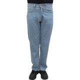 Hacker Fistan Store Erkek Buz Mavisi Yüksek Bel Rahat Kesim Boru Paça Büyük Beden Jean Pantolon - 32