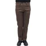 Hacker Fistan Store Erkek Kahverengi Normal Bel Normal Kesim Boru Paça Büyük Beden Jean Pantolon - 33