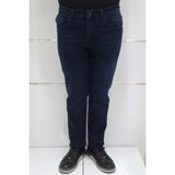 Hacker Fistan Store Erkek Lacivert Normal Bel Normal Kesim Boru Paça Büyük Beden Jean Pantolon - 34