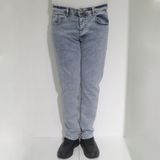 Hacker Fistan Store Erkek Mavi Normal Bel Normal Kesim Boru Paça Büyük Beden Jean Pantolon - 36