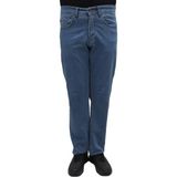 Hacker Fistan Store Erkek Mavi Yüksek Bel Rahat Kesim Boru Paça Büyük Beden Jean Pantolon - 32