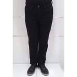 Hacker Fistan Store Erkek Siyah Normal Bel Normal Kesim Boru Paça Büyük Beden Jean Pantolon - 36