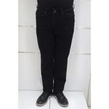 Hacker Fistan Store Erkek Siyah Yüksek Bel Rahat Kesim Boru Paça Büyük Beden Jean Pantolon - 40