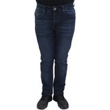 Hacker Fistan Store Erkek Yüksek Bel Normal Kesim Boru Paça Büyük Beden Jean Pantolon - Koyu Lacivert - 33