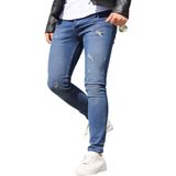Hacker S 1000-638 Erkek Denim Tom Lazer Tırnaklı Slim Likralı Kot Pantolon - Mavi - ST00229-MAVI-32 - 32 Drop