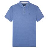 Hackett London Erkek Linen JSY Soft Trim Polo Tişört, Mavi (Avio), L