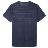 Hackett London Erkek Linen Stripe Tee T-Shirt, Mavi (Navy), L