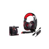 HADRON G59 USB LED 7.1 Surround Over-Ear Mikrofonlu Gaming Kulaklık PS4 Uyumlu Siyah Kırmızı