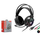 Hadron G604 RGB Ledli Mikrofonlu 2x3.5 mm AUX 2 mt Kablolu Kulak Üstü Oyuncu Kulaklığı