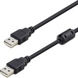 Hadron H4019 USB Kablo 1.5m Siyah Hızlı Şarj Uyumlu USB Erkek-Erkek Veri Transfer Kablosu