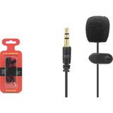 HADRON HD556 Yaka Mikrofonu Siyah Renk Kablolu 3.5mm AUX Bağlantı ile Podcast Yayın İçin Uygun