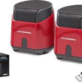 Hadron HD6024R 1+1 Kanal 2x3W Çıkışlı 3.5 mm AUX Ses+USB Güç Beslemeli Kırmızı Bilgisayar Hoparlörü