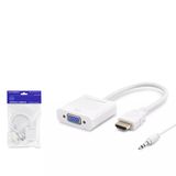 Hadron Hdmı To Vga Dönüştürücü Adaptör - Ses Destekli Aux Kablolu (Monitör Projeksiyon Çevirici)