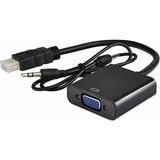 Hadron HDMI To VGA Kablo Monitör Tv Çevirici Dönüştürücü Kablo + Ses Kablo Destekli