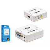 HADRON HDX-1283 VGA Dişi to HDMI Dişi Ses Çıkışlı Görüntü Dönüştürücü 1080p - Beyaz (AN-58)