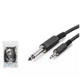 Hadron Hdx1055 6.5Mm To 3.5Mm Kablo Enstrüman Gitar 1.5M Siyah