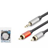 Hadron HDX1074 3.5mm To 2rca Kablo 2lıne Gold 3m Siyah
